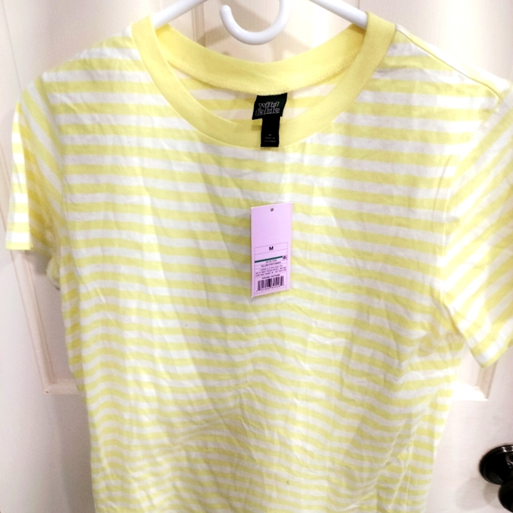 Yellow & white shirt